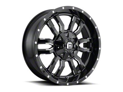 Fuel Wheels Sledge Gloss Black Milled 6-Lug Wheel; 18x9; 1mm Offset (99-06 Sierra 1500)