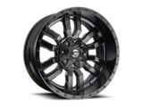 Fuel Wheels Sledge Gloss and Matte Black 6-Lug Wheel; 18x9; -12mm Offset (99-06 Sierra 1500)