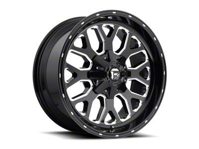 Fuel Wheels Titan Gloss Black Milled 6-Lug Wheel; 20x10; -18mm Offset (99-06 Sierra 1500)