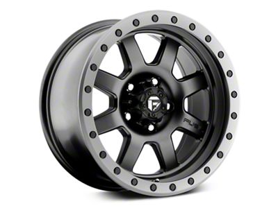 Fuel Wheels Trophy Matte Black with Anthracite Ring 6-Lug Wheel; 17x8.5; -6mm Offset (99-06 Sierra 1500)