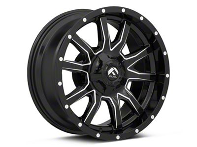 Fuel Wheels Vandal Gloss Black Milled 6-Lug Wheel; 20x9; 1mm Offset (99-06 Sierra 1500)