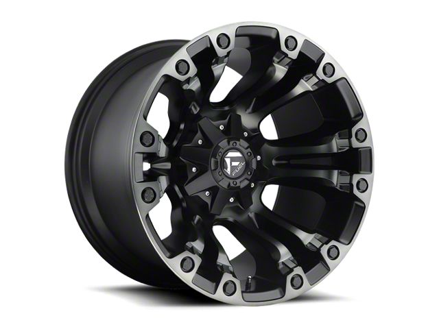 Fuel Wheels Vapor Matte Black Machined 6-Lug Wheel; 20x12; -44mm Offset (99-06 Sierra 1500)