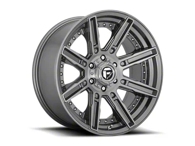 Fuel Wheels Rogue Platinum Brushed Gunmetal 6-Lug Wheel; 20x9; 1mm Offset (99-06 Silverado 1500)
