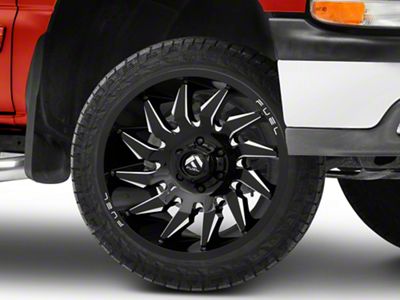 Fuel Wheels Saber Gloss Black Milled 6-Lug Wheel; 22x10; -18mm Offset (99-06 Silverado 1500)