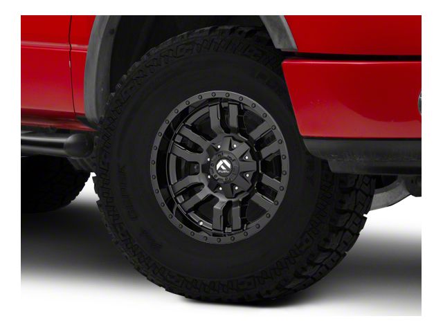 Fuel Wheels Sledge Gloss and Matte Black 6-Lug Wheel; 18x9; 1mm Offset (04-08 F-150)