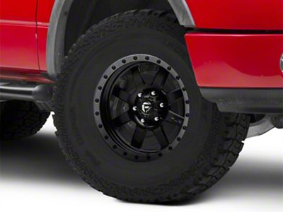 Fuel Wheels Trophy Matte Black with Anthracite Ring 6-Lug Wheel; 18x9; 1mm Offset (04-08 F-150)