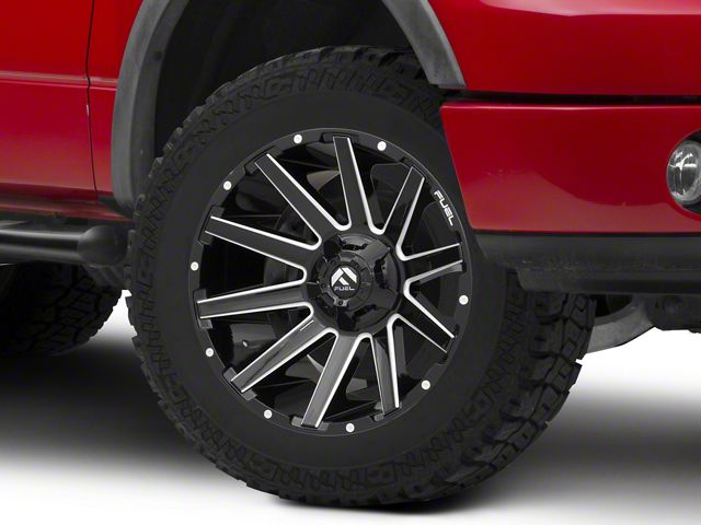 Fuel Wheels Contra Gloss Black Milled 6-Lug Wheel; 20x9; 2mm Offset (04-08 F-150)