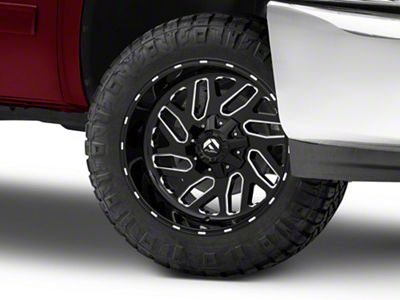 Fuel Wheels Triton Gloss Black Milled 6-Lug Wheel; 20x10; -19mm Offset (07-13 Silverado 1500)