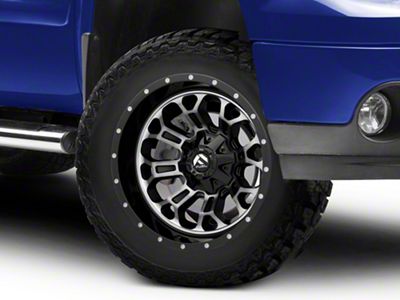 Fuel Wheels Crush Matte Black Machined 6-Lug Wheel; 20x9; 1mm Offset (07-13 Sierra 1500)