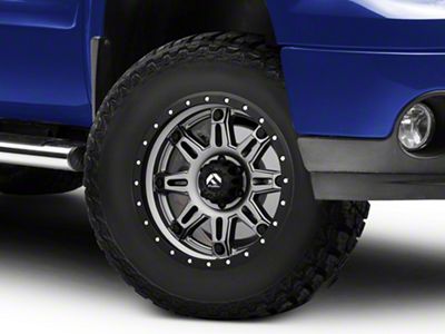 Fuel Wheels Hostage III Anthracite with Black Ring 6-Lug Wheel; 17x9; 1mm Offset (07-13 Sierra 1500)