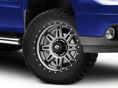 Fuel Wheels Hostage III Anthracite with Black Ring 6-Lug Wheel; 20x9; 1mm Offset (07-13 Sierra 1500)