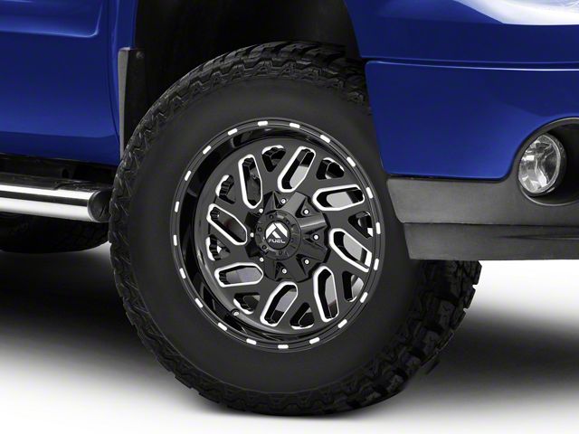 Fuel Wheels Triton Gloss Black Milled 6-Lug Wheel; 17x9; -12mm Offset (07-13 Sierra 1500)