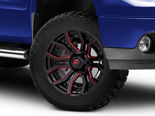 Fuel Wheels Rage Gloss Black Red Tinted 6-Lug Wheel; 20x10; -18mm Offset (07-13 Sierra 1500)