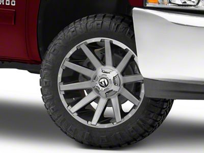 Fuel Wheels Contra Platinum Brushed Gunmetal 6-Lug Wheel; 20x9; 19mm Offset (07-13 Silverado 1500)