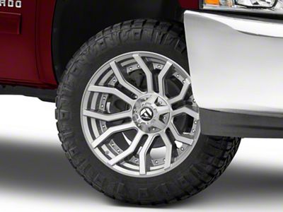Fuel Wheels Rage Platinum Brushed Gunmetal 6-Lug Wheel; 20x10; -18mm Offset (07-13 Silverado 1500)