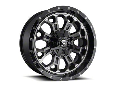 Fuel Wheels Crush Matte Black Machined 5-Lug Wheel; 20x9; 20mm Offset (09-18 RAM 1500)