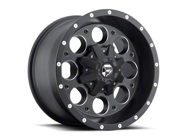 Fuel Wheels Revolver Matte Black Milled 8-Lug Wheel; 17x9; -12mm Offset (11-16 F-350 Super Duty SRW)