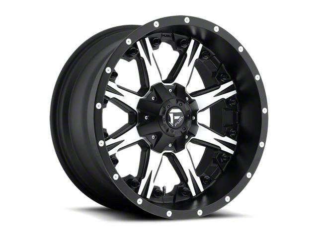 Fuel Wheels NUTZ Matte Black Machined 8-Lug Wheel; 20x9; 1mm Offset (11-16 F-250 Super Duty)