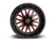 Fuel Wheels Stroke Gloss Black and Red 8-Lug Wheel; 20x10; -18mm Offset (11-16 F-250 Super Duty)