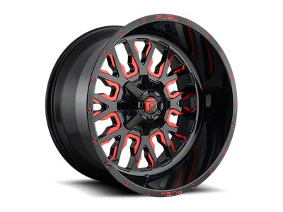 Fuel Wheels Stroke Gloss Black and Red 8-Lug Wheel; 20x12; -43mm Offset (11-16 F-250 Super Duty)
