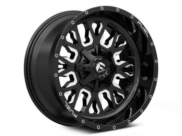 Fuel Wheels Stroke Gloss Black Milled 8-Lug Wheel; 20x9; 20mm Offset (11-16 F-350 Super Duty SRW)