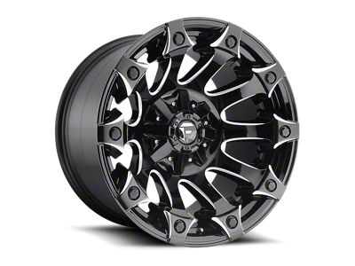 Fuel Wheels Battle Axe Gloss Black Milled 8-Lug Wheel; 20x9; 1mm Offset (11-16 F-250 Super Duty)