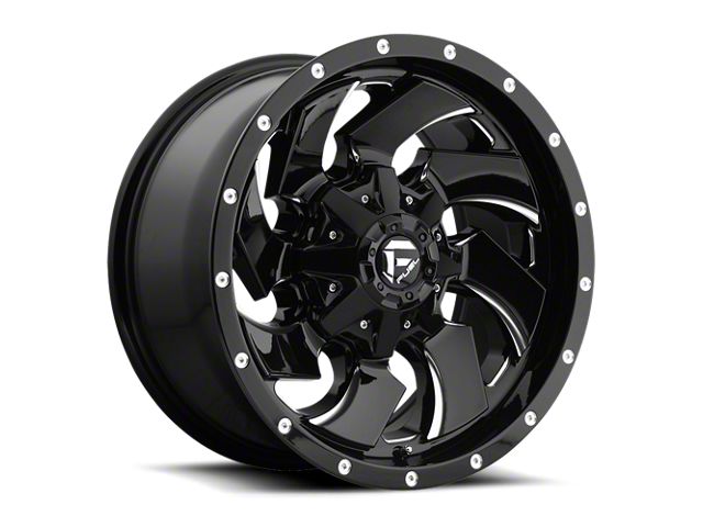 Fuel Wheels Cleaver Gloss Black Milled 8-Lug Wheel; 20x9; 1mm Offset (11-16 F-250 Super Duty)