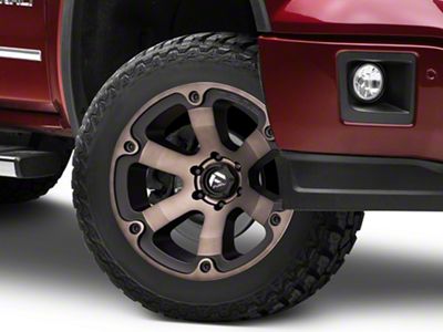 Fuel Wheels Beast Matte Black Machined with Dark Tint 6-Lug Wheel; 20x9; 35mm Offset (14-18 Sierra 1500)
