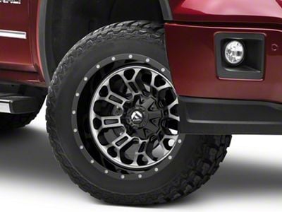 Fuel Wheels Crush Matte Black Machined 6-Lug Wheel; 20x9; 1mm Offset (14-18 Sierra 1500)