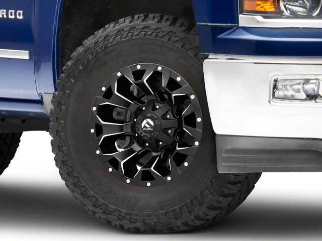 Fuel Wheels Assault Satin Black Milled 6-Lug Wheel; 17x9; -12mm Offset (14-18 Silverado 1500)