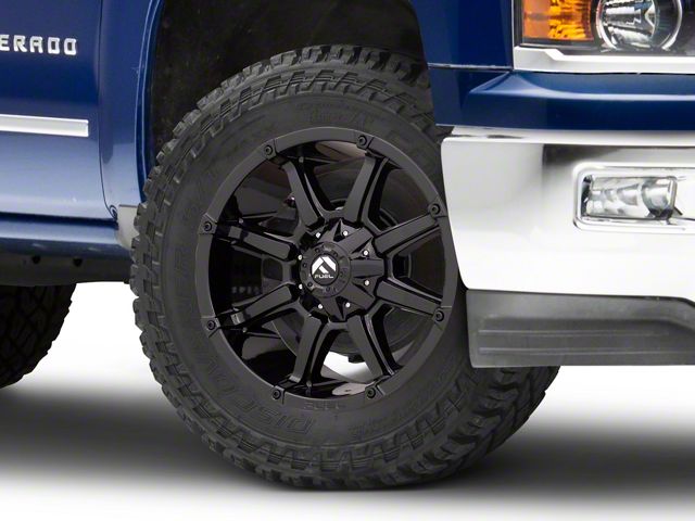 Fuel Wheels Coupler Gloss Black 6-Lug Wheel; 20x9; 1mm Offset (14-18 Silverado 1500)