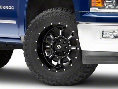 Fuel Wheels Krank Matte Black Milled 6-Lug Wheel; 20x10; -24mm Offset (14-18 Silverado 1500)