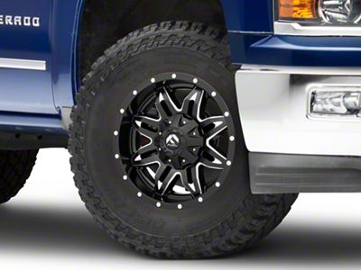 Fuel Wheels Lethal Matte Black Milled 6-Lug Wheel; 17x9; -12mm Offset (14-18 Silverado 1500)