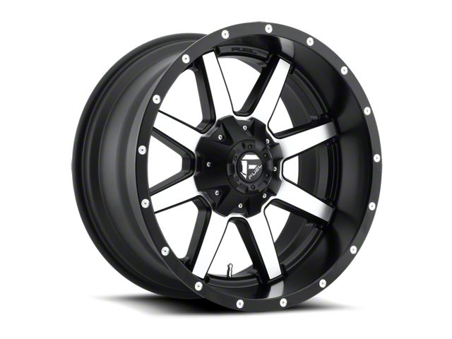 Fuel Wheels Maverick Matte Black Machined 6-Lug Wheel; 20x10; -24mm Offset (14-18 Silverado 1500)