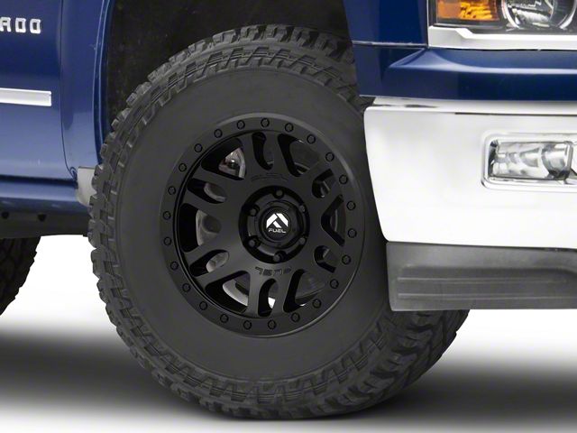 Fuel Wheels Recoil Matte Black 6-Lug Wheel; 17x8.5; 7mm Offset (14-18 Silverado 1500)