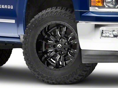 Fuel Wheels Sledge Gloss Black Milled 6-Lug Wheel; 20x9; 1mm Offset (14-18 Silverado 1500)