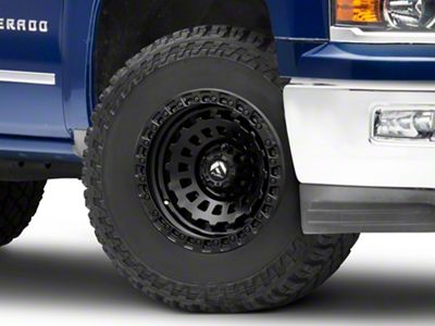 Fuel Wheels Zephyr Matte Black 6-Lug Wheel; 17x9; 1mm Offset (14-18 Silverado 1500)