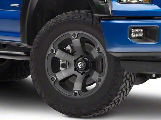Fuel Wheels Beast Matte Black Machined 6-Lug Wheel; 20x9; 1mm Offset (15-20 F-150)