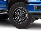 Fuel Wheels Crush Matte Black Machined 6-Lug Wheel; 20x9; 1mm Offset (15-20 F-150)