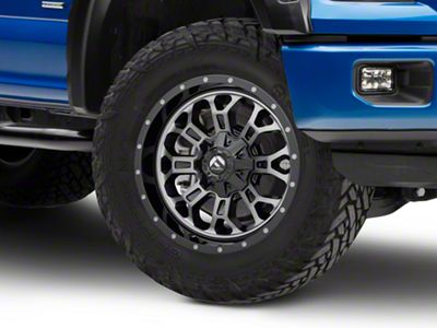 Fuel Wheels Crush Matte Black Machined 6-Lug Wheel; 20x9; 1mm Offset (15-20 F-150)