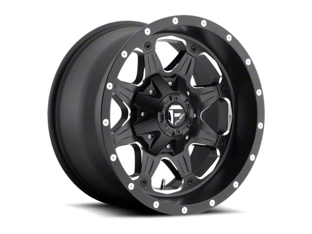 Fuel Wheels Boost Matte Black Milled 8-Lug Wheel; 17x9; -12mm Offset (17-22 F-350 Super Duty SRW)