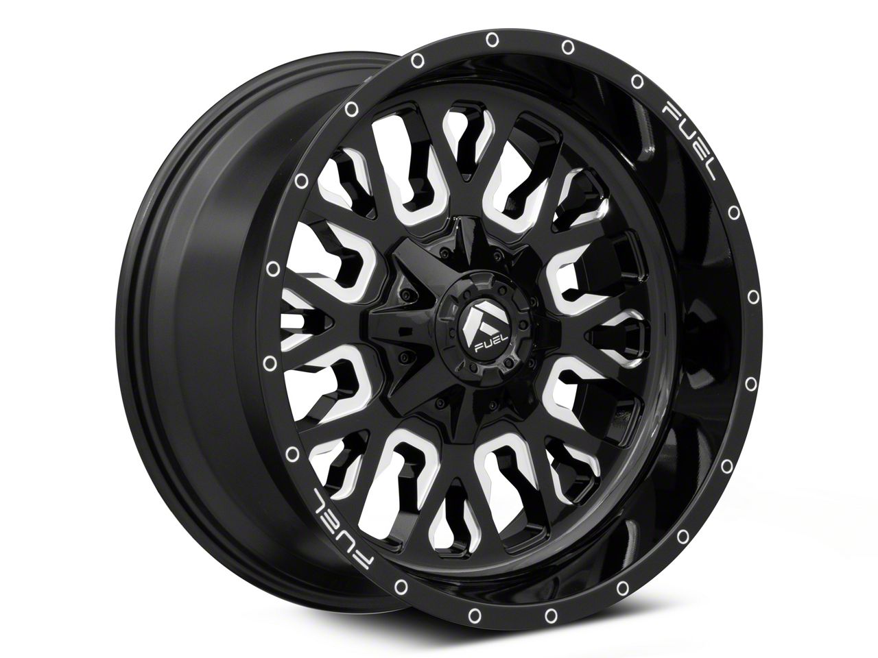 Fuel Fuel Milled Gloss Black Sledge Wheel D59518901750