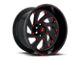 Fuel Wheels Vortex Gloss Black and Red 8-Lug Wheel; 20x10; -18mm Offset (17-22 F-250 Super Duty)