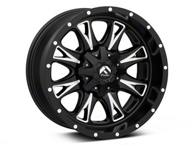Fuel Wheels Throttle Matte Black Milled 8-Lug Wheel; 20x10; -12mm Offset (17-22 F-350 Super Duty SRW)