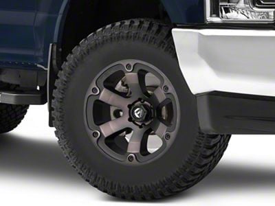 Fuel Wheels Beast Matte Black Machined 8-Lug Wheel; 18x9; 1mm Offset (17-22 F-250 Super Duty)