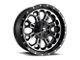 Fuel Wheels Crush Matte Black Machined 8-Lug Wheel; 18x9; 1mm Offset (17-22 F-250 Super Duty)