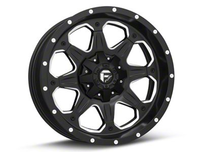 Fuel Wheels Boost Matte Black Milled 6-Lug Wheel; 20x9; -12mm Offset (19-24 Sierra 1500)