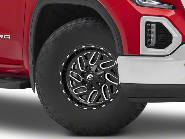 Fuel Wheels Triton Gloss Black Milled 6-Lug Wheel; 17x9; -12mm Offset (19-24 Sierra 1500)