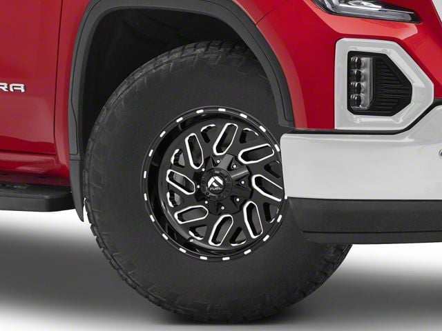 Fuel Wheels Triton Gloss Black Milled 6-Lug Wheel; 17x9; -12mm Offset (19-24 Sierra 1500)