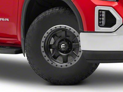 Fuel Wheels Trophy Matte Black with Anthracite Ring 6-Lug Wheel; 17x8.5; 6mm Offset (19-25 Sierra 1500)